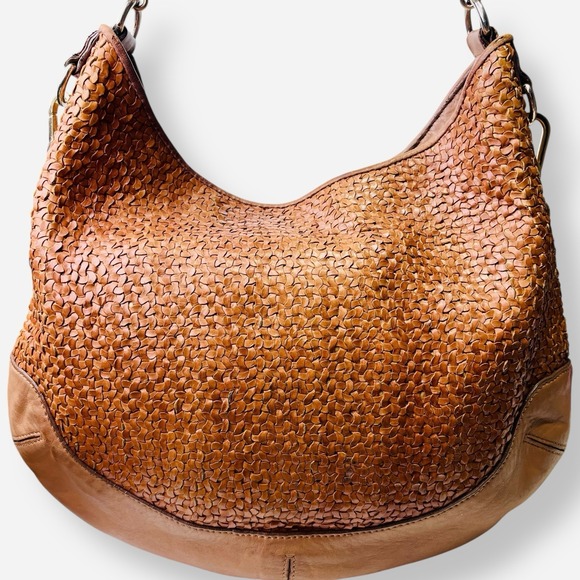 Anya Hindmarch Jethro Cognac Brown‎ Leather Woven Tote Shoulder Bag Crossbody - Picture 3 of 11